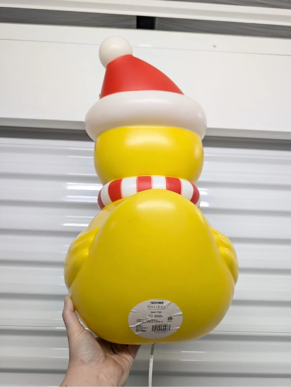 Holiday Living 22-in LED Christmas Rubber Duck Blow Mold Jeep Retro Vintage